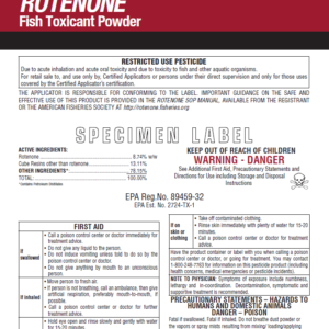 Prentox Rotenone Fish Toxicant Powder